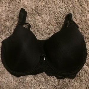 Smart & Sexy Size 36 DD Black Bra with Lace Back.